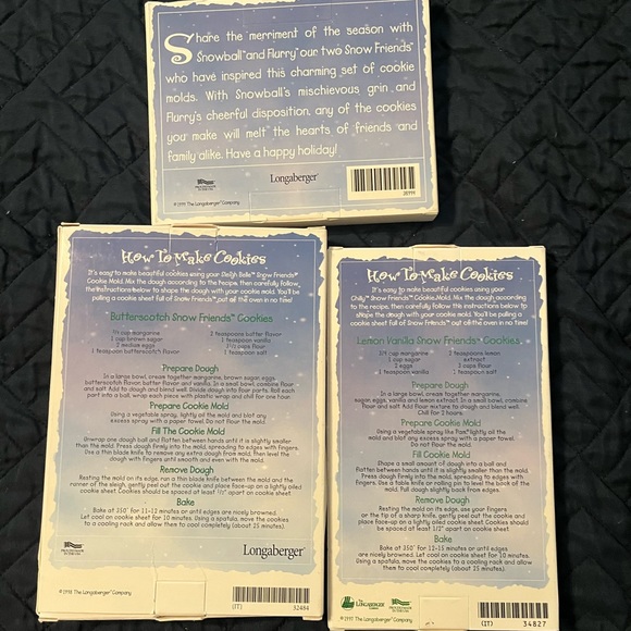 NIB Longaberger pottery cookie molds - Picture 2 of 7